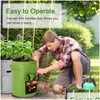 Planters Pots Plant Grow Bags Home Garden Potato Pot Greenhouse Vegetable Growing Moisturizing Jardin Vertical Bag Tools Vtky2124 Dhxhw