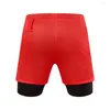 Running Shorts 2023 Sport Men sportkläder dubbeldäck 2 i 1 strandbottnar sommar gym fitness träning jogging korta byxor