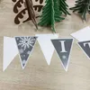 Décoration de fête Bannière de couleur éblouissante Guirlande Anniversaire Bunting Fanion Baby Shower Drapeaux de mariage Décor Année Fournitures de Noël