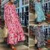 Casual Dresses Women Maxi Dress 2023 Summer Vintage Floral Printed Long Ladies Beach Party Sundress Plus Size Robe Femme Vestidos