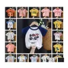 T-Shirts Çocuk Kız Tshirts Yaz Bebek Pamuk Üstler Toddler Tees Giyim Çocuk Giyim Çizgi Film Kısa Kollu Giyim 1138 Y2 D DHJEL