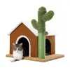 خدش الأثاث القط الخدش Post's Post Scratfer Cactus مع Condo Nest Mordern Tree Pet Play 230106