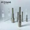 Collectors Kit med Titanium Nail 10mm 14mm Collector Grade 2 Honey Straw Concentrate Honey Dab Straw Mini Glass Bong 7456948