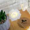 Strängar LED Pink Rose Flower Christmas Lights Holiday String Battery Operated Valentine Wedding Party Decoration Lamp