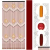 Sheer Curtains Handmade Wooden Blinds 90X220Cm 31 Line Bead Fly Sn Gate Divider Hallway Living Door Y200421 Drop Delivery Home Garde Dhiza