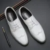 فستان أحذية Brogues Oxford للرجال الحزب الأنيق chaussures hommes en cuir luxe sapato social masculino