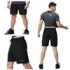 Running Shorts Big Size Sport of Man Gym Fitness Training Outdoor Workout Breattable Casual dragkedja Pocket Beach Pants snabbt torrt