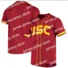 대학 야구는 USC Trojans 야구 스티치 저지 남성 여성 청소년 이름이든 이름 번호 Isaac Esqueda Kyle Blake Sabol Chase Bushor