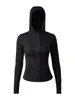 Women's Jackets Yoga Wear Women Sports Jacket Coat Double-sided Sanding Hooded Fitness Hoodie