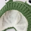 Beretten peuter kinderen fleece pluche gevoerde winter beanie hoed ski oorkleppen koud weer sneeuw schattig voor kikkerogen gebreide ogen