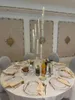 Świece 6PCS Clear Acryl Acryler Wedding Party Centerpiece Centrum świąteczne