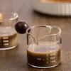 Vinglas 75 ml värmebeständande glas espressomätning Kopp dubbel munmjölk med handtagsskala mäter muggar