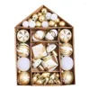 Christmas Decorations European Style Ball Ornament 70pcs/box Hanging Pendant Baubles Balls A0KE