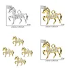 Charms 20 stc/lot 20x20mm goud sier kleur paarden hanger diy hang accessoire fit voor zwevende bengelende maket sieraden drop levering juweel dh13c