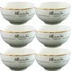 Bowls 6pcs/set 4.5 Inch Real Bone China Rice Bowl Ceramic Korean Cuisine Small For Kids Sauce Container Chinese