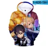 Męskie bluzy z kapturem anime miecz sztuka online mężczyzn kobiety alicization bluza cosplay koszulka manga światowy bluza streetwear harajuku tops