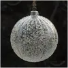 Рождественские украшения Diameteris6cm полосатый стеклянный шарик Прозрачный глобус с чипсами подвесной орнамент Ball1 Доставка капля home g dhron