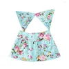 Hondenkleding huisdier zwempak sling bloemen printen mouwloze honden bikini stranddressing badpak voor zwembad