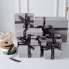 Cajas de regalo de joyería con tapa y cinta Resistente para embalaje de regalo Cierre magnético plegable Almacenamiento Propuesta de dama de honor Caja plegable rectangular