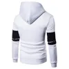 Heren Hoodies Sweatshirts Patchwork Mens Streetwear Sweatshirt Casual lange mouw Hoodie Men Hip Hip Black Wit Bodybuilding Hoody Jacket