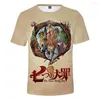 Camisetas masculinas Nanatsu No Taizai 3D Camiseta Homens/mulheres Moda Harajuku Tees de verão Meninas/meninas Spring e cair