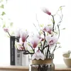 Dekorativa blommor Artificial Magnolia Silk Fake Flower Branch Fleur Artifielle Flores Arrange Table Wedding Home Decor Party Accessory