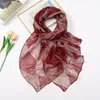 Scarves 2023 Ladies Spring And Summer Long Scarf Silk Shawl Fashion Floral Painted Wraps Pashmina Hijabs Warm Thin Ponchos Y Capas Mujer