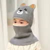 Accessoires pour cheveux 2 à 10 ans garçon fille bonnet protéger le cou dessin animé animal coupe-vent hiver enfant tricot chapeau enfants fille oreillettes casquettes