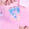 Geldbörse transparente Lasermünze Frauen Lady Mini Wallet Seil Kinder Key Card Tote Bags Quadratschnappknopf wasserdicht 2 4qh G2 Drop del Dhqgj