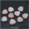 Pierre 25Mm 30Mm Rose Quartz Amour Coeur Naturel Guérison Cristal Rose Accessoire Pièce À Main Pierre Précieuse Reiki Décoration De La Maison En Gros Dr Dhkok