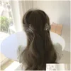 ヘアアクセサリーバタフライキャッチクリップ透明ミディアム女性ヘアピンファッション女性ヘッドウェアクロー956 V2ドロップデリバリーベビーキッズMA DHS31