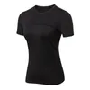 Jerseys Ladies Breathable T-shirt S-shirt curta Manga curta Treinamento de fitness Tops Tops de verão Casual camiseta
