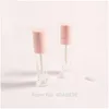 Förpackningsflaskor Tom Lip Gloss Container Clear Bottle Pink Cap Tube Lipstick Refillable Plastic 40pcs1 Drop Delivery Office School DH7Z9