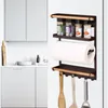 Ganchos Adsorción magnética Refrigerador Estante lateral Montado en la pared Soporte de almacenamiento multifunción Estante para toallas de papel de cocina WF1021