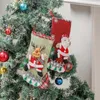 Decorações de Natal meias cerca de doces bolsa de presente de natal suprimentos de festa criativa pacote fofo para presentes de pelúcia adesivos de brinquedos