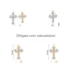 Charms 20st/Lot Sier Gold Plated Rhinestones Cross Floating Pendant Fit For Magnetic Memory Locket Necklace Armband Smycken Making DHWXZ