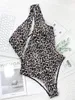 Women's Swimwear Leopard Bathing Suit One Pieces Suits Sexy Women Bandage Hallow Swimsuit Bandeau Bikinis Tankini Swimming Brazilian Trajes