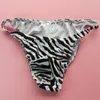 Underpants Mens String Bikini Stripe Nylon Spandex G3774 Narrow Waist Wimsuit Fabric Zebra Prints Black WhiteUnderpants