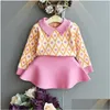 Clothing Sets More Design Kids Girls Clothes Set Long Sleeve Sweater Suit Outfits For 494 Y2 Drop Delivery Baby Maternity Dhhdn