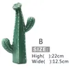 Decorative Objects Figurines Nordic Cactus Ceramic Ornaments Room Decoration Creative Wine Cabinet TV Aesthetic Decor 230106