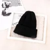 Berets Hat Winter Creative Candy Color Light Board Woolen Thick Warm Vertical Striped Knitted Tide