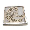 Applique murale Lasser Bairam pendentif décor en bois ornements de siège LED lumières forme carrée croissant de lune fournitures suspendues pour l'artisanat