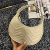 Crescent Bag oksel handtas crossbody tassen vrouwen handtas afneembaar handvat goud bodem hardware echte lederen tas klep portemonnee ritssluitingzak