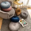 Kussenfluweel getuft ronde decoratieve worp vloer tatami meditatie futon geplooide zitbank stoel pompoen handgemaakt