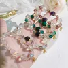 Strand Avenneth Green/Purple/Pink/Black Facettered Crystal Zircon Letters Stones for Women Fashion Jewelry ASL248