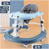 Baby Walkers Walker With 6 Mute Rotating Wheels Anti Rollover Mtifunctional Child Seat Walking Aid Assistant Toy 976 D3 Drop Deliver Dhf4V