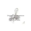 Charms 20 pièces/lot 16x3m or argent couleur Animal éléphant pendentif suspendu adapté à la mémoire magnétique médaillon flottant livraison directe bijoux Fi Dhord