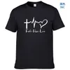 Camisetas masculinas T-shirt Summer Summer Manga curta Faith Hope Love Camisa O-Gobes Casual Casual Tee Valentine Topsmen Slev