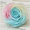 Decorative Flowers Wreaths 16Pcs Box Soap Floral Gift Flower Petal Artificial Rose Decor Ornament Party Valentine S Day Decorating Dho8Q