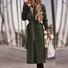 Women's Wool & Blends Jacket Winter Long Coat Outerwear Ladies Trench Korean Cashmere Female Slim Warm Clothe Windbreaker Jackets